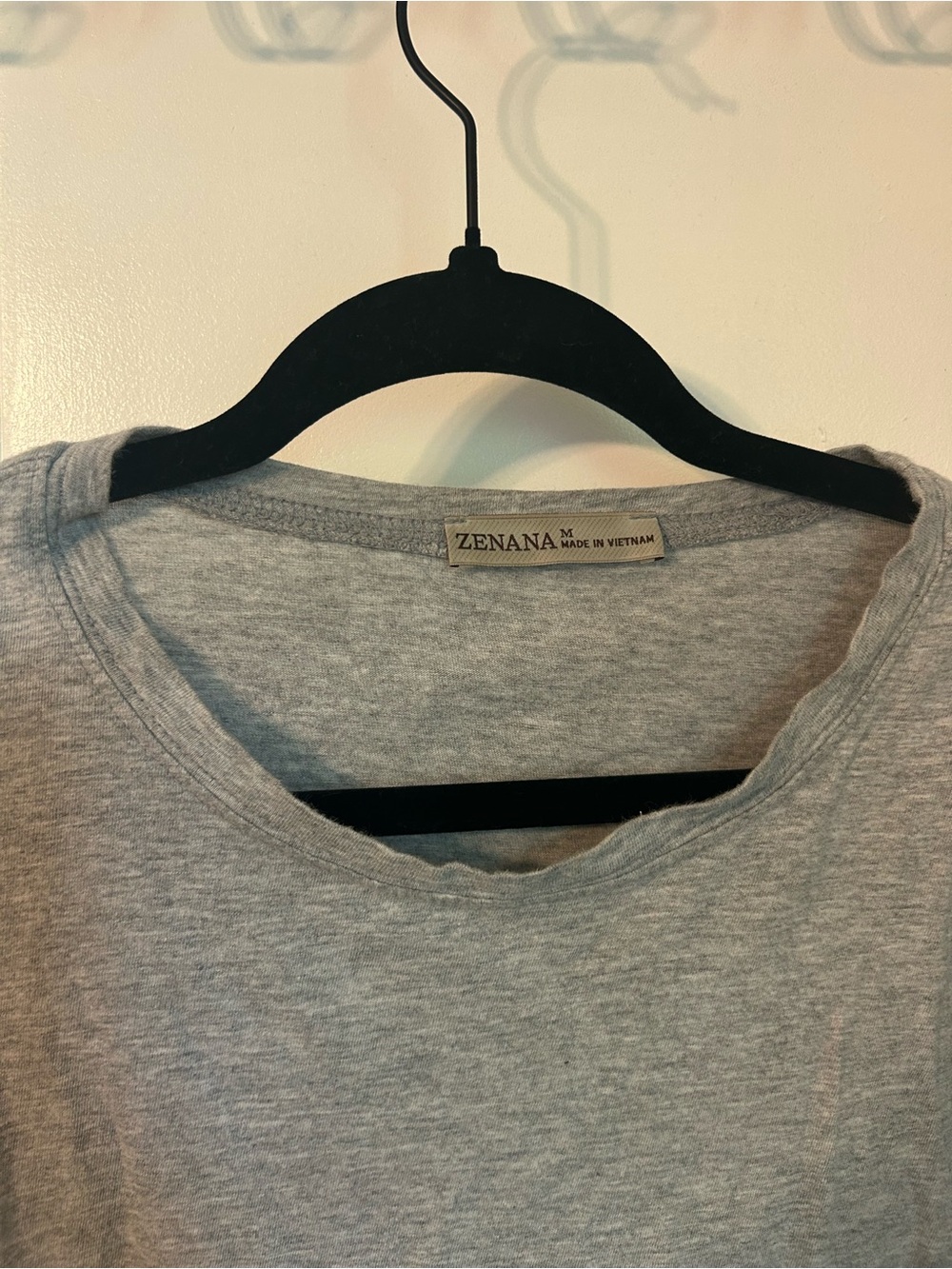 Zenana Heather Gray Basic Tee | Boutique Top | Medium